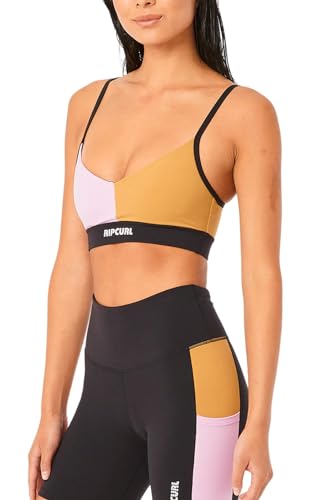 

[Rip Curl] Женский бюстгальтер-топ (VAPORCOOL: Впитывает влагу, быстро сохнет, обладает антибактериальными и дезодорирующими свойствами) [GTEOB9 / MIRAGE RUN SWIM SURF CROP] Океан