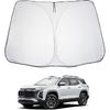 2025 Upgrade Car Windshield Sun Shade Windshield Sunshade Umbrella [Star Fabric] Protect Car from Sun Rays&Heat Damage Keeps Vehicle Cool, Spring