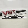 3D Metal Logo V6T V8T Letters Sticker Car Fender Side Badge Emblem For Hot A6 A7 A8 S4 S5 S6 SQ5 S RS Auto Styling Accessories
