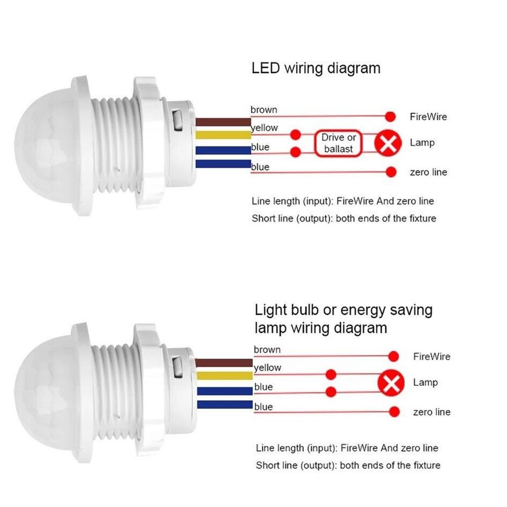-20 ℃ -+40 ℃ Light Switch Ceiling Motion Sensor PIR Sensor Detector