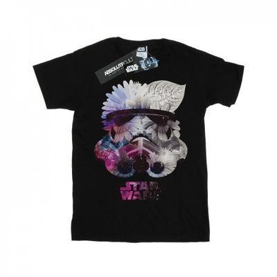 Girls Stormtrooper Floral Helmet Cotton T-Shirt