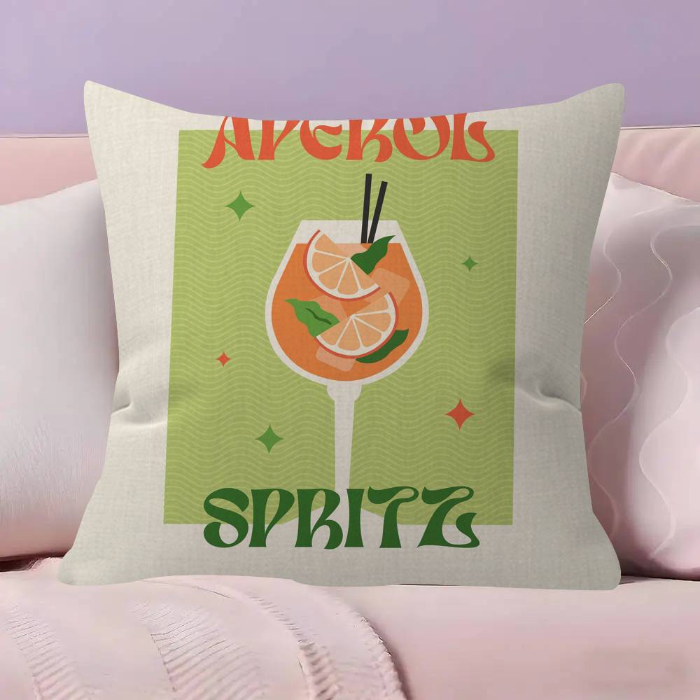 Hot MMmargarita Cocktail Arted  Pillow Cover Sofa Cushion Cover Home Room Decoration Children Gift