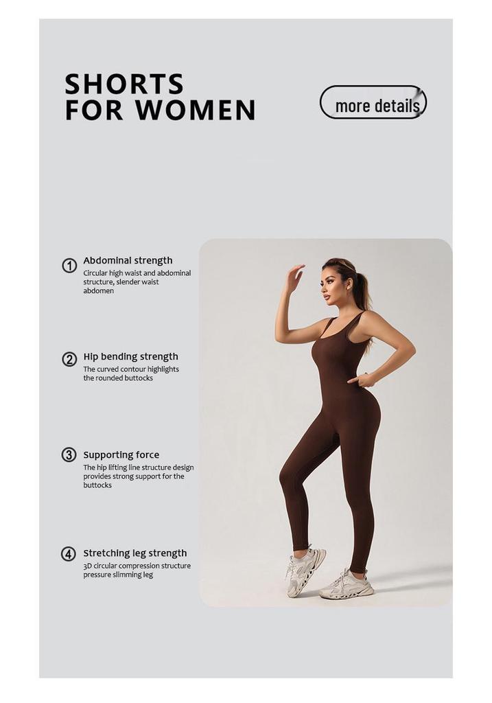 Seamless Elastic Yoga Jumpsuit Set for Women