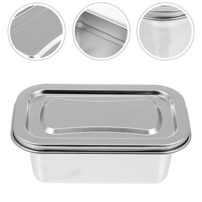 Stainless Steel Ice Cream Tub Box for Homemade Desserts Sealed Storage Container for Refrigerator Multi Function Freezer Box