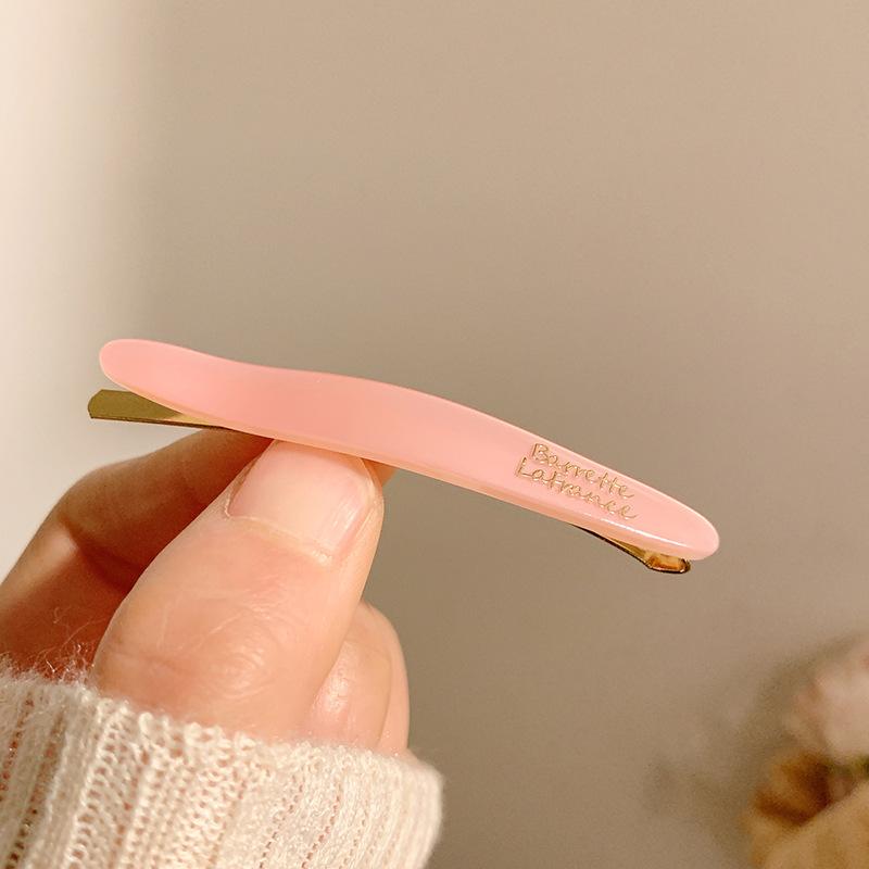 Acetate Hair Side Clip Oval Geometric Bangs Hairpin Women Girls Simple Elegant Duckbill Clip Barrettes Hair Styling Accessories