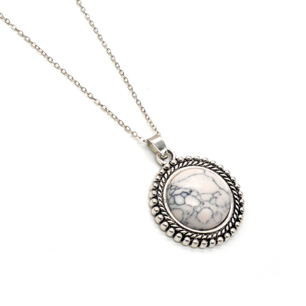 JOYA GIFT Valentine's Day Gifts Chinese Classical Natural Gemstone Women's Necklace Pendant, Aristocratic Lady's Elegant Pendant