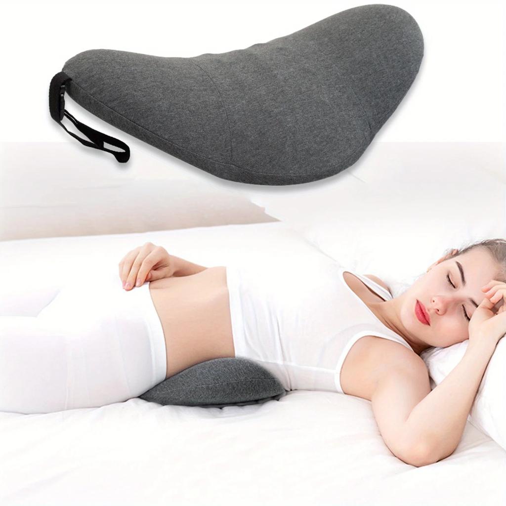 1pcs Lumbar Pillow Orthopedic Memory Foam for Lower Back Relief and Support Perfect for Side Sleepers Pregnancy and Maternity