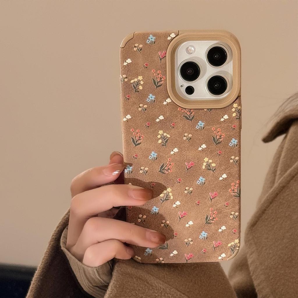 Vintage Small Flower Case for iPhone 13 iPhone 15 iPhone 16 Pro Max