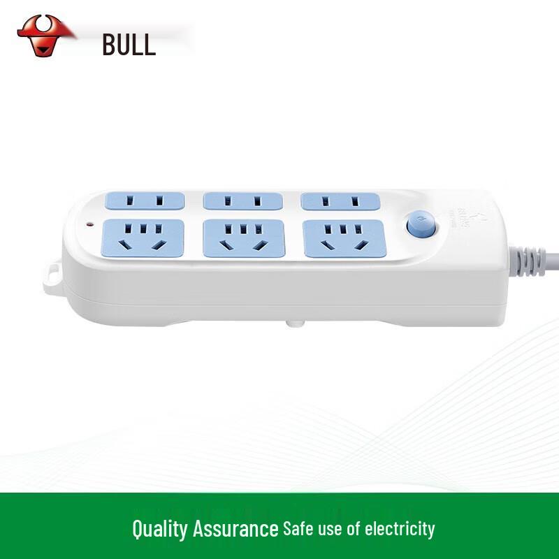 BULL New National Standard 6-Outlet Power Strip with Master Switch
