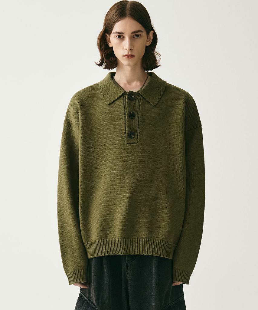 AVANDRESS Kamen Collar Knit Charcoal