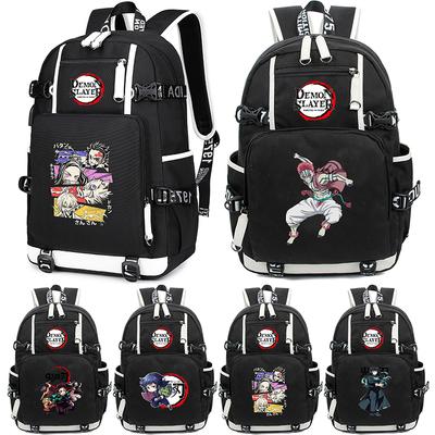 Anime Cartoon Demon Slayer Printed Backpack Large Capacity Bookbag Laptop Unisex Student School Bag Travel Outdoor Bag