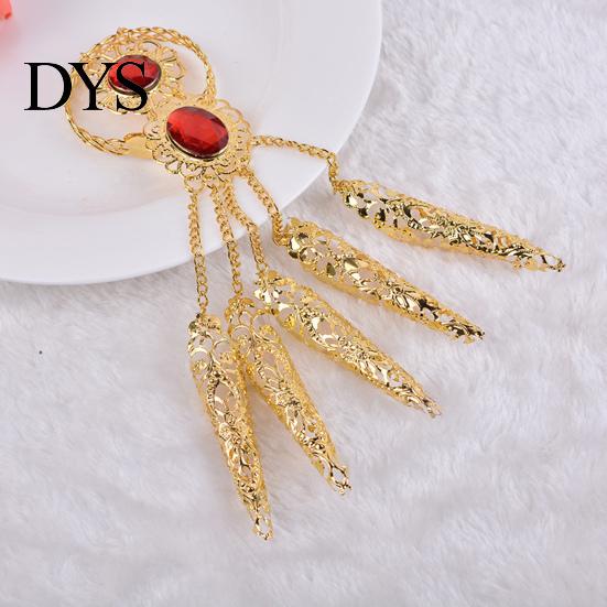 Finger Bracelet Golden 5 Long Nails Ethnic Belly Girls Dance Props Indian Thai Female Bangle Stage Performance Women