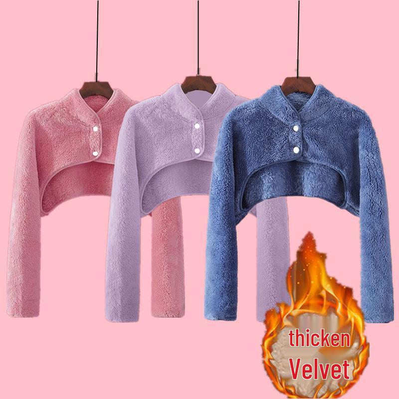 Scaldaspalle e protezione per collo in caldo flanella e pile di corallo da donna per autunno e inverno