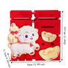 3D Goat Year Desktop Ornament Red Blessing 2027 New Year Lucky Decoration flocked cloth Traditional Fu Character Ornament