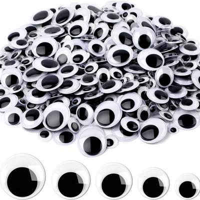 Colorful Adhesive DIY Animal Eyes with Eyelashes - Movable Black & White Eyeballs
