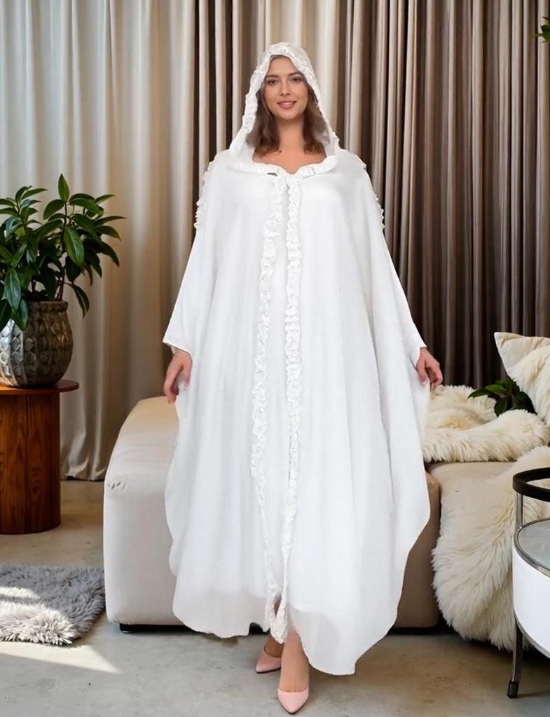 Dubai Hooded Dress: European & American Style, Turkish Cardigan, Loose Long Robe for Women