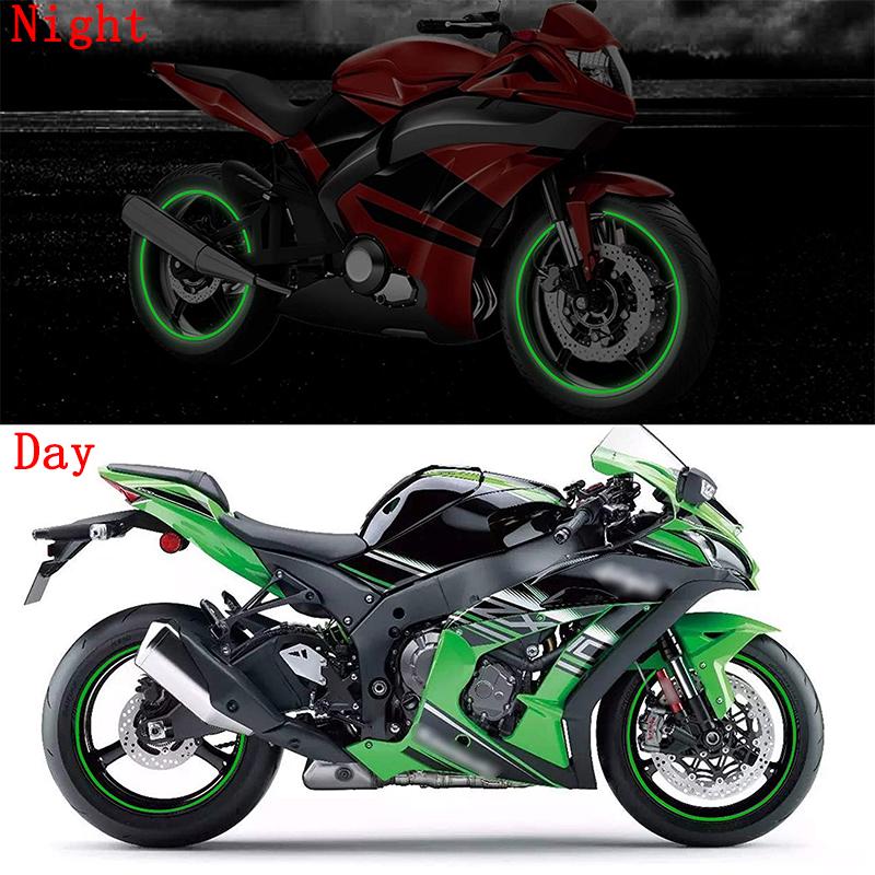 17" 18" Motorcycle Wheel Tire Reflective Sticker Waterproof Wheel Rim Stripe Tape Decals Car Styling Moto Decoration Accessories