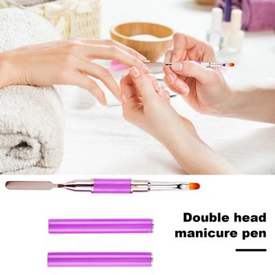 Disegno Nail Art a Doppia Testa con Setole Morbide per Raccogliere e Pennello per Colla Stick Penna Pittura Manicure