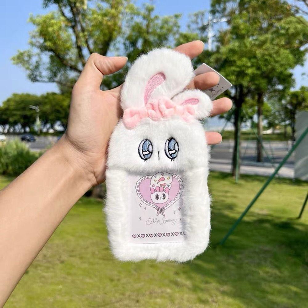 Credit ID Bus Card Case Plush Card Holder Key Ring Photo Album Card Cover Fashion ID Badge Holder