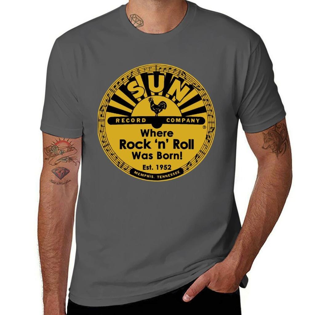Sun Records TShirt Basic Crew Neck Short Sleeve Top