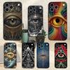 Illuminati Art Eye Occult For iPhone 8,7,11,12,15,14,13,16,17,Plus,Pro Max,XS,X,XR,SE,Mini,Soft Silicone Black Case