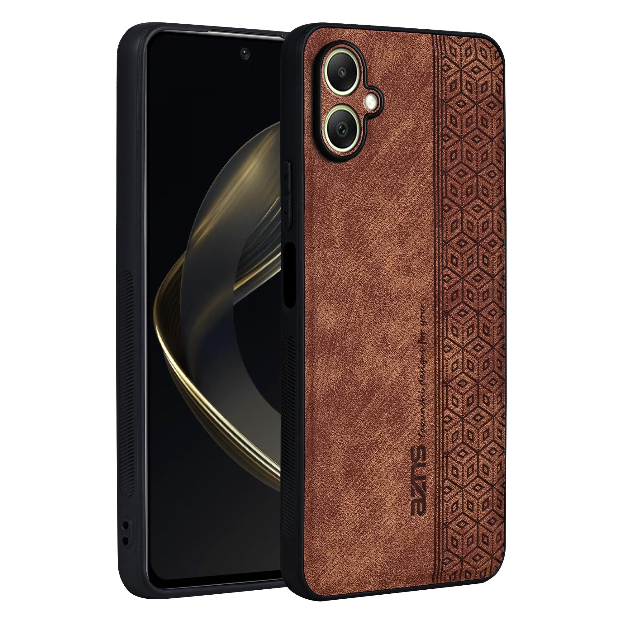 

AZNS For Samsung Galaxy A07 4G Case Protective PU Leather Covered TPU Phone Shell Brown