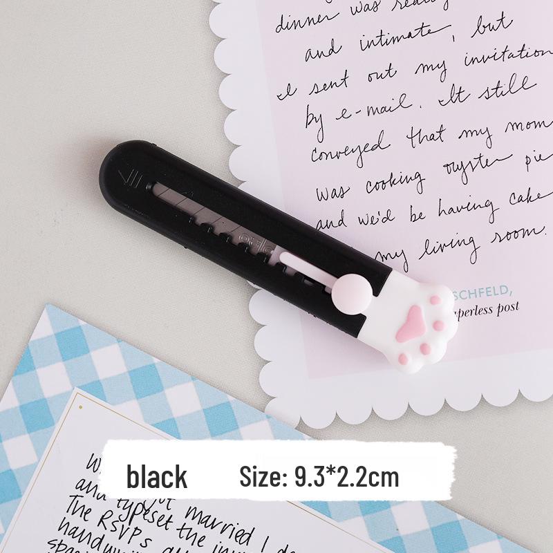 Cute Cartoon Cat Paw Utility Knife - Small Portable Paper Cutter with Fun Designs