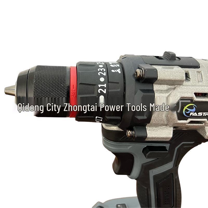 Gray Brushless Lithium Battery Impact Drill & Electric Screwdriver for Home Repair