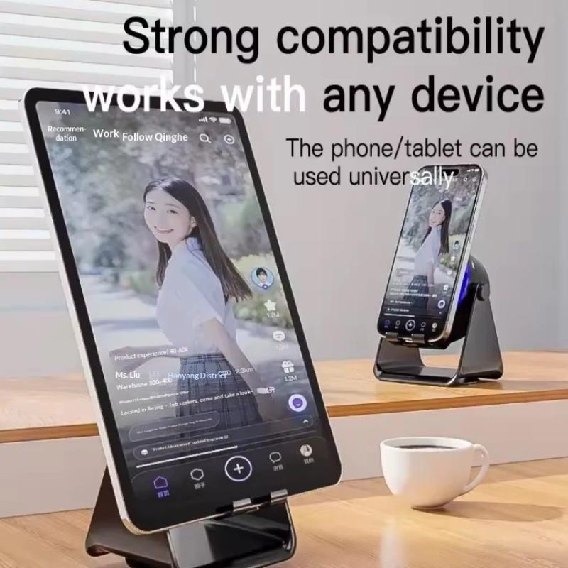 Bluetooth Wireless Induction Speaker Phone Holder Rgb & Rotating 360° With Power Bank