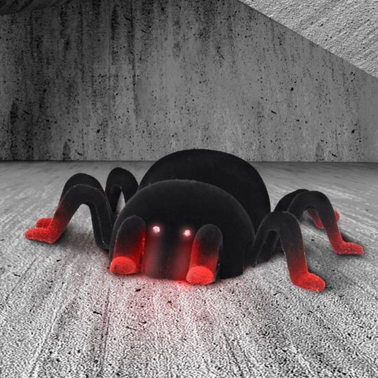 Electric Remote Control Spider Toy with LED Eyes USB Rechargeable RC Wall Crawler Spider Toddlers Wall Climbing Animal Prank Toy