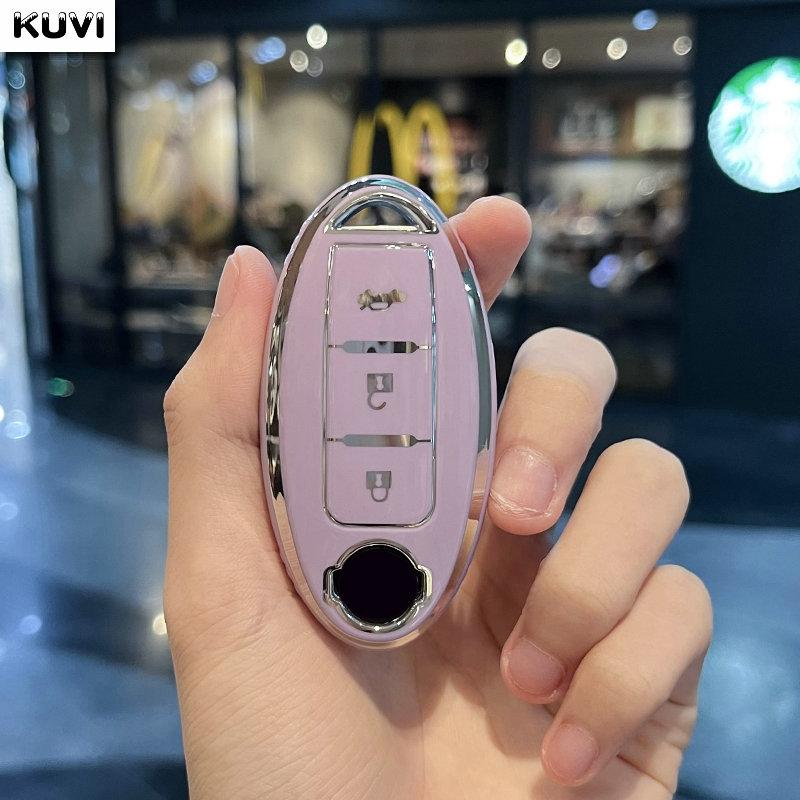 3 Button NEW TPU Car Key Case Cover For Nissan Leaf Micra Qashqai J11 J10 X Trail T32 Versa Note Patrol Fob Keychain Accessories
