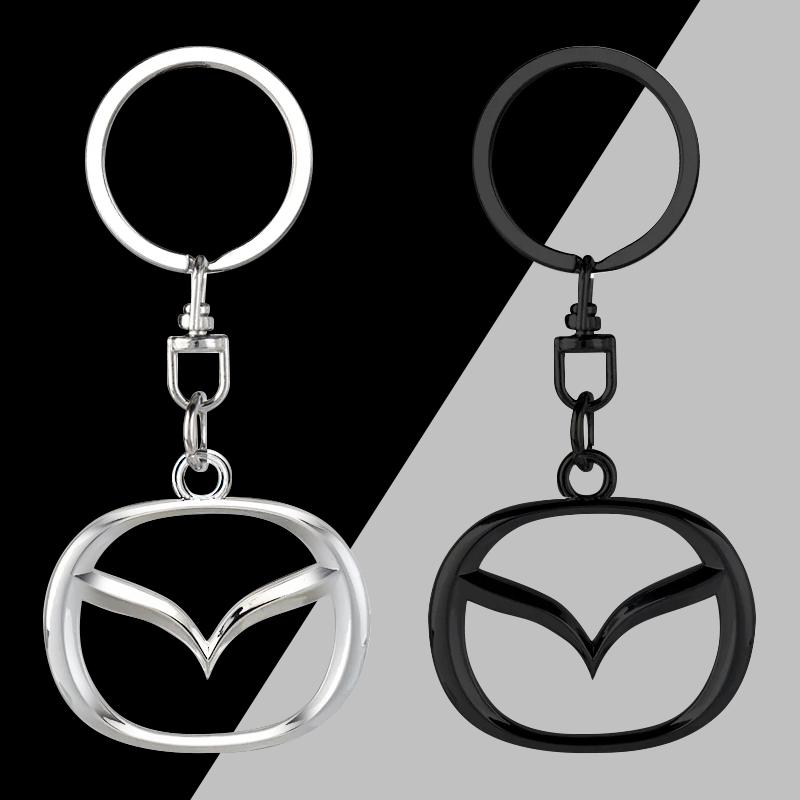 1 dona 3D Metall Avtomobil Nishoni Kalit Halqasi Sink Qotishmasidan Kalit Halqalar Mazda 6 3 CX5 5 2 323 CX7 Demio Atenza Axela MX30 CX30 CX3 CX9 RX8 RX7 uchun Avto Aksessuarlar