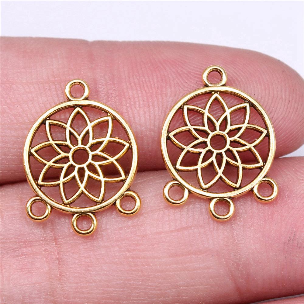 Accessoires Pièces Connecteur Boucle d'Oreille Rond Multi-Trous Fournitures de Bijoux de Mariage ZA044