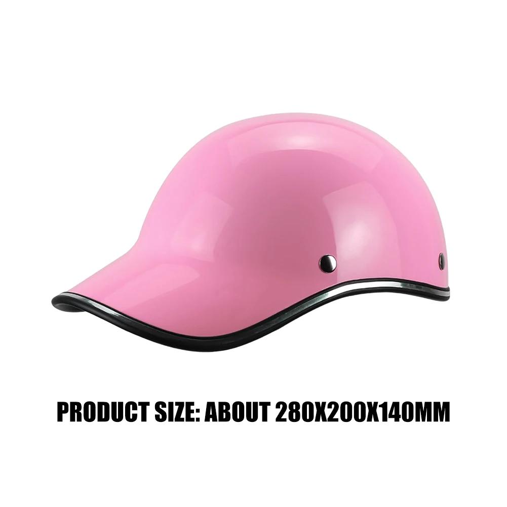 

Baseball Hat Style Half Helmet Extended Brim Adult Electric Bicycle Helmets Impact Resistance Sunscreen Cycling Equipment розовый