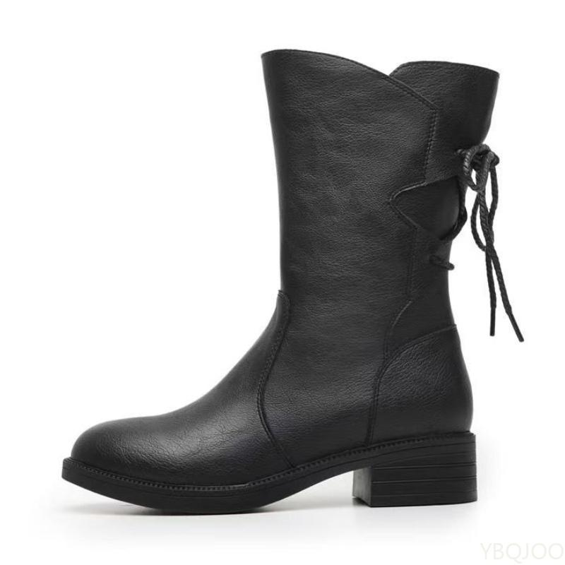 New Long tube Boots for Women in Spring Autumn Mid tube Simple Comfortable Versatile Daily Casual Women's Shoes for Autumn