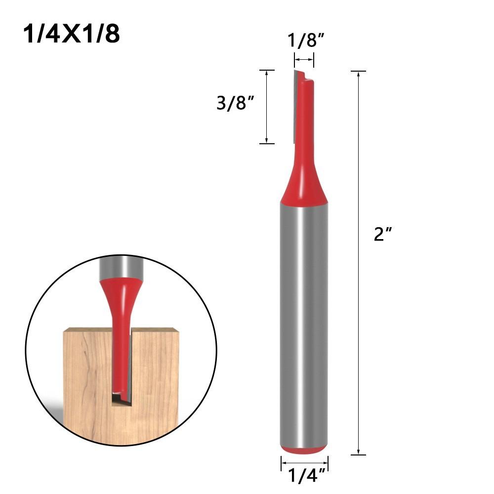 

Extended Woodworking Double Blade Straight Knife Engraving Woodworking Milling Cutter Edge Trimming Machine Knife Head 1/2 1/4 Handle Knife Straight Knife 1/4 * 1/8