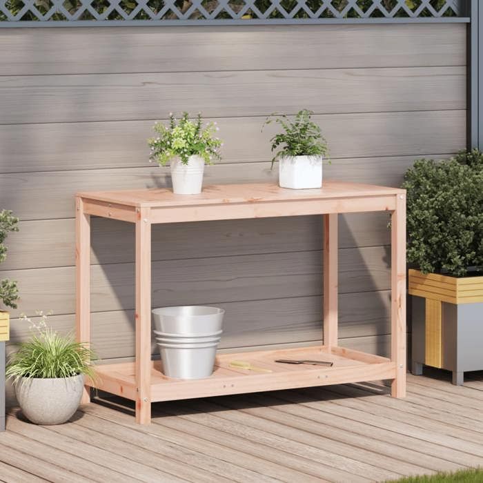 VidaXL Table de Rempotage et Étagère, Table de Plantation avec Rangement, Banc de Rempotage, Table à Plantes Jardin, Bois 832405