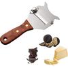 IMEEA Truffle Slicer Shaver Stainless Steel Chocolate Cheese Shaver Grater Curler with Adjustable Smooth Blade and Wood Handle