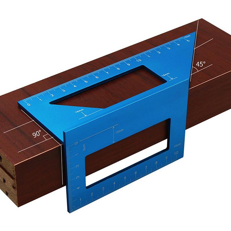 Multifunctional Angle Ruler 45 90 Degree Aluminum Alloy Accurate Woodworking Square Angle Ruler Marking Gauge Carpenter Tool
