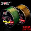 200M Vlasec s fluorokarbonovým povlakem 0.14mm-0.60mm 4LB-24.5LB Vlasec z uhlíkových vláken Návazcový vlasec Drát na rybářské nástrahy Potápivý vlasec Japonsko