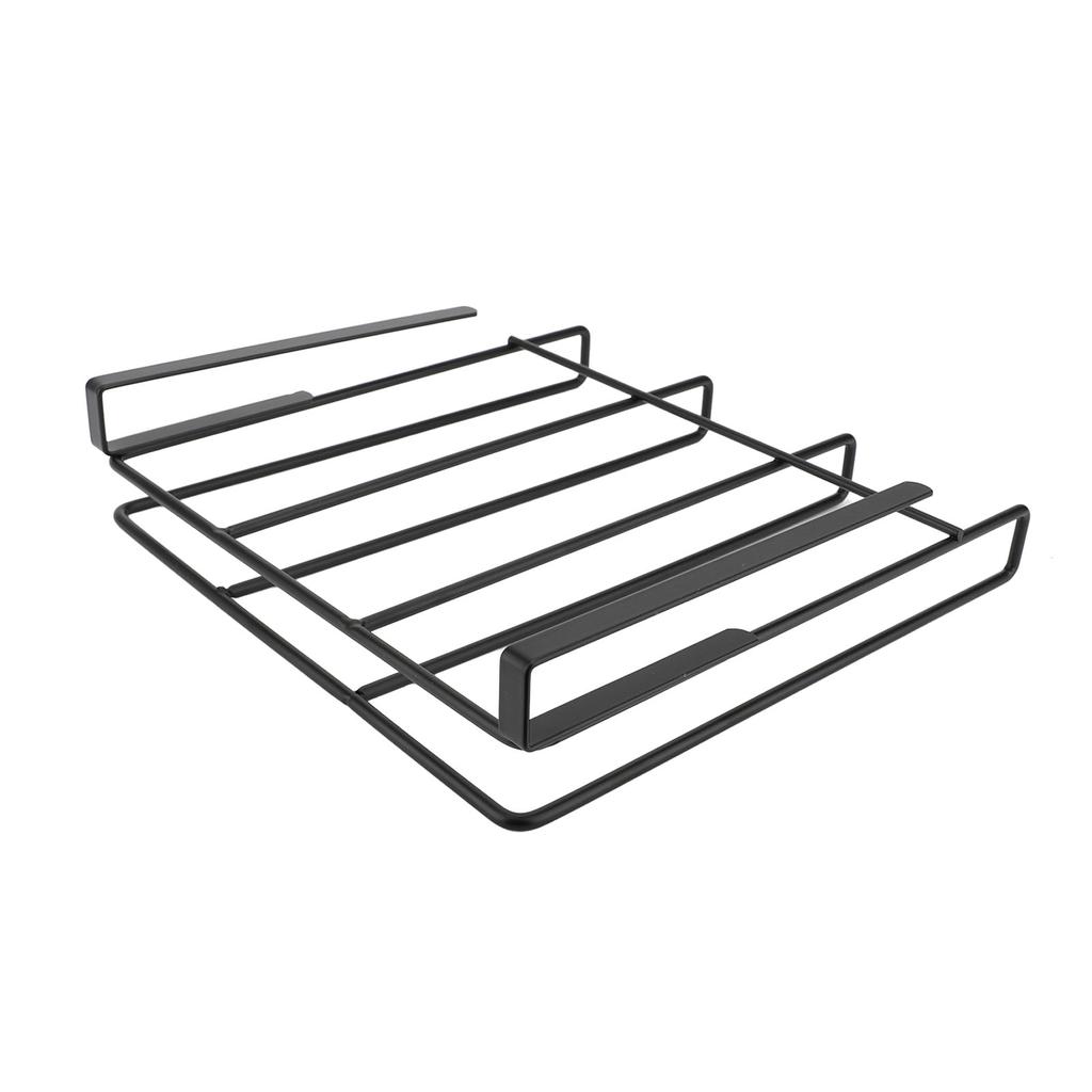 Under Cabinet Hanging Rack Carbon Steel Space Saving Under Cabinet Hanging Organizer for Kitchen Pot Lid Chopping Board