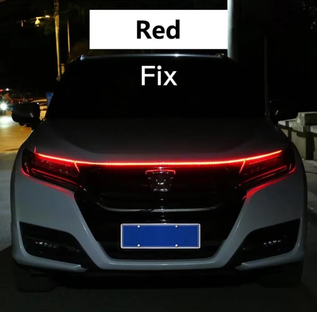 New LED Car Hood Decorative Light Strip With Start Scan Meteor Dynamic Car Daytime Running Light  With Turn Signal Lamp 12V