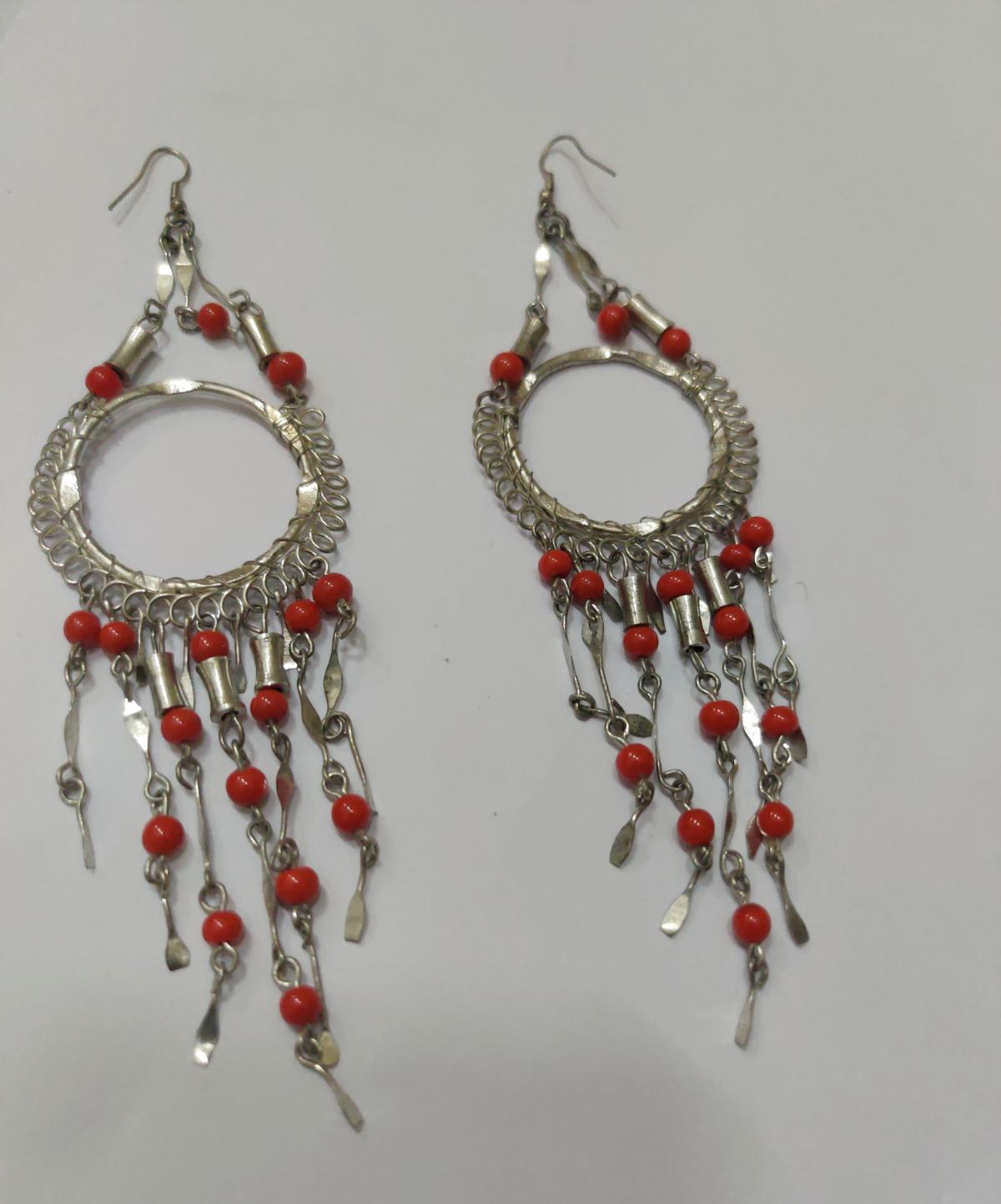 

@ Beautiful Design Long Oxidised Silver Earrings For Women Zr-1540-60%Off