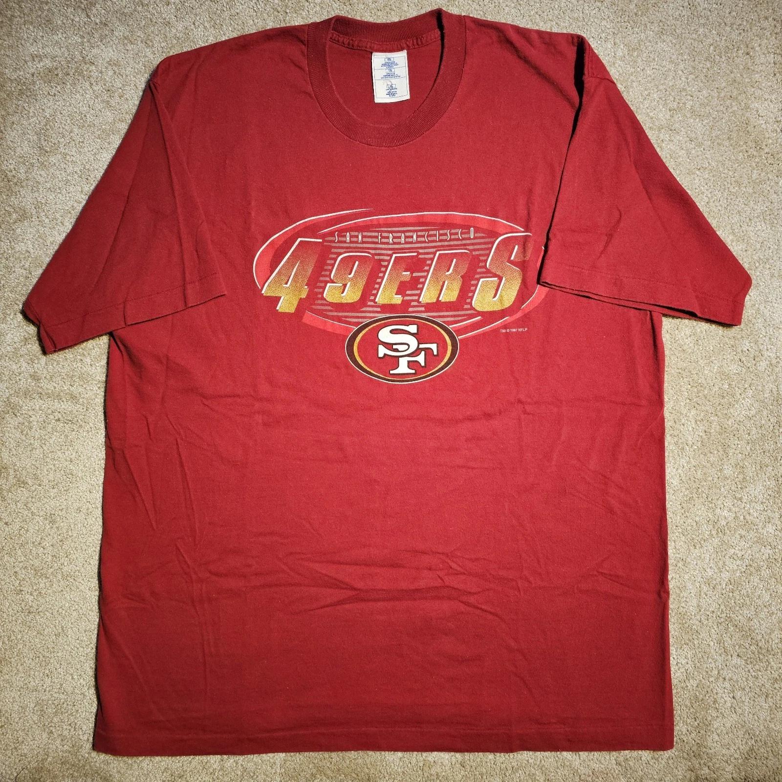 

Vintage 1997 SF 49ers Faded Logo T-shirt Mens XL Skate Bay Grunge Cali Sleeze S