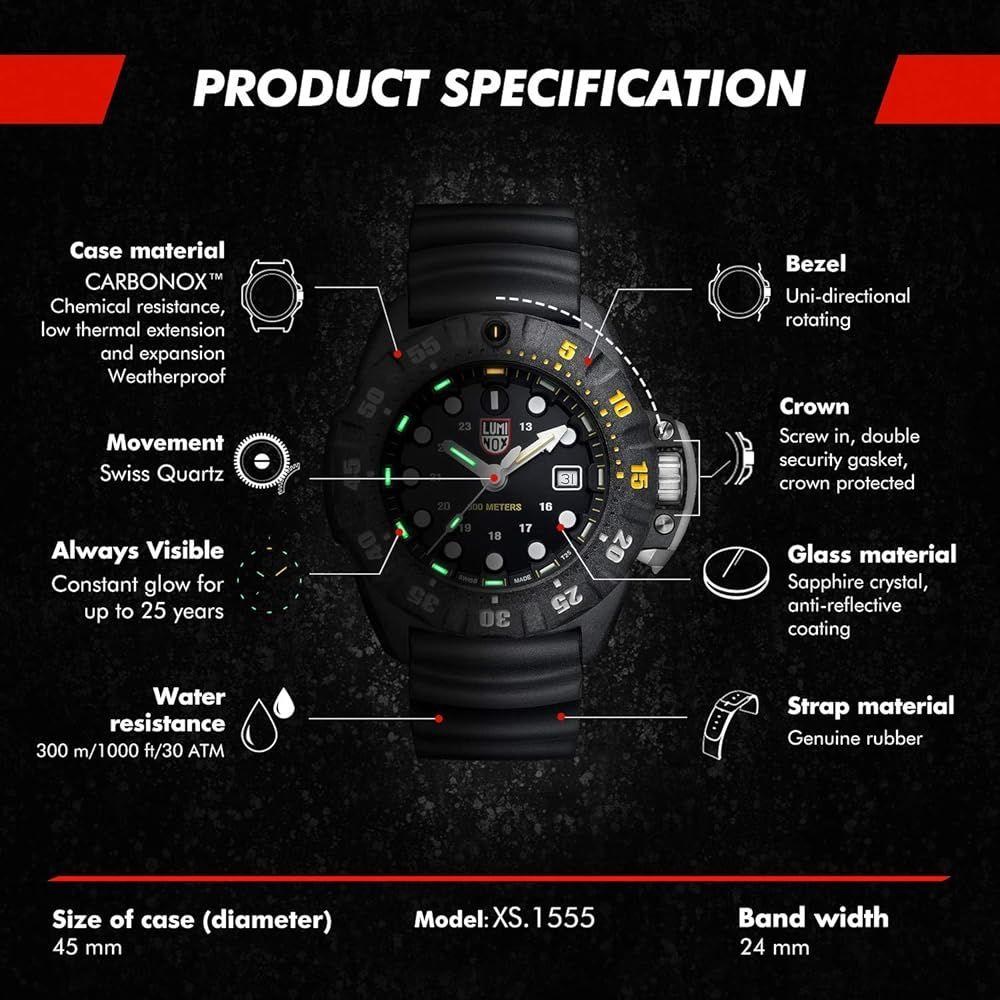 Luminox Scott Cassell Deep Dive Black Dial Men’s Watch XS.1555