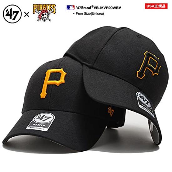 47 Brand Pirates MLB Black and Yellow Cap B-MVP20WBV (01)
