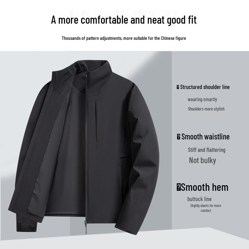 SHANSHAN Men's Stand-Collar Windproof Jacket