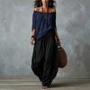 1116 Nuovo completo estivo europeo e americano di alta gamma casual con pantaloni a gamba larga e top monospalla per donna