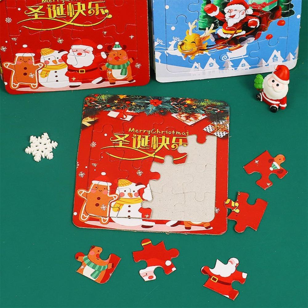 Christmas Santa Claus 3D Puzzle Handmade Cartoon Jigsaw Puzzles Christmas Puzzle Toys  Kindergarten