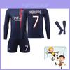 Tricou de fotbal Paris Acasă cu mânecă lungă 2324 7 Mbappe 10 Li Gangren 9 Ramos Material fibră de poliester